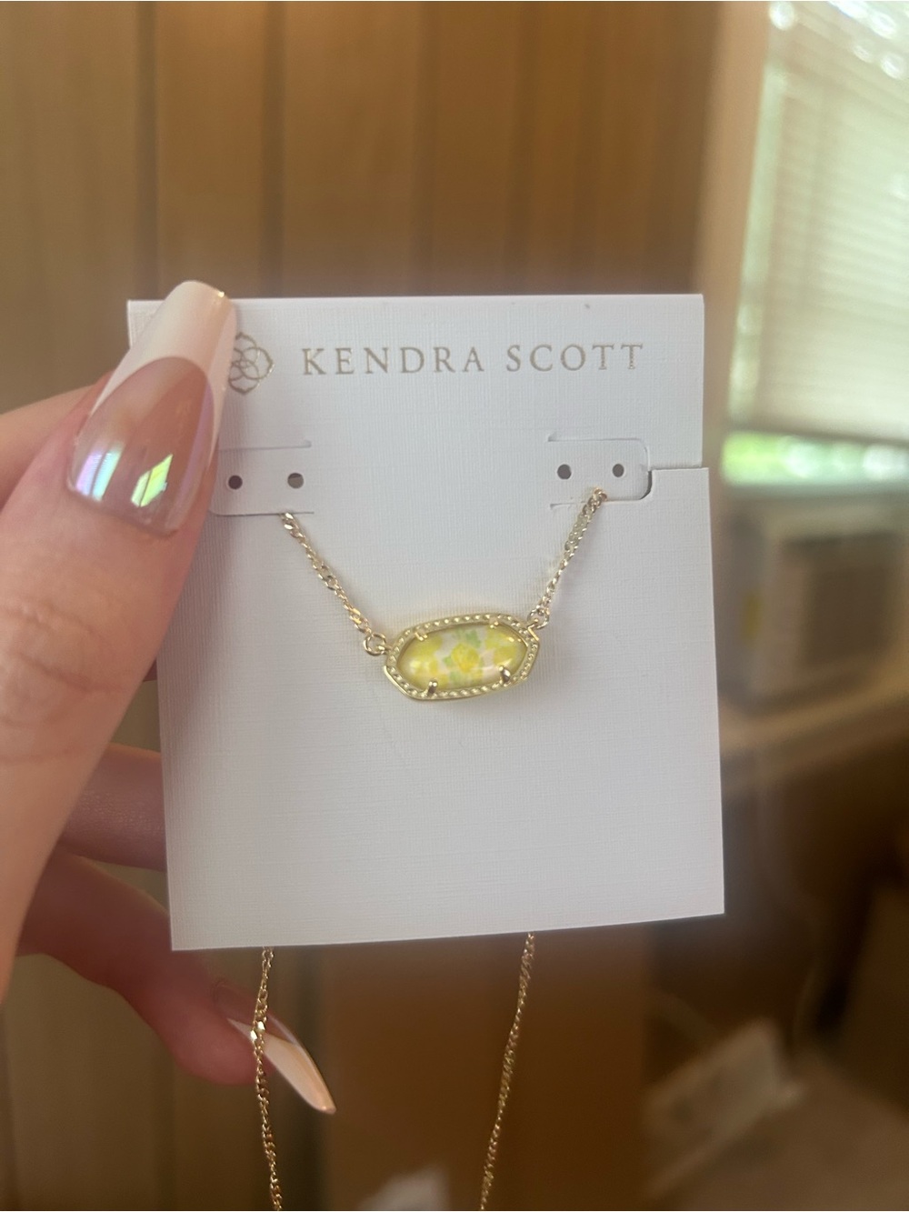 Kendra Scott x LoveShackFancy yellow floral necklace